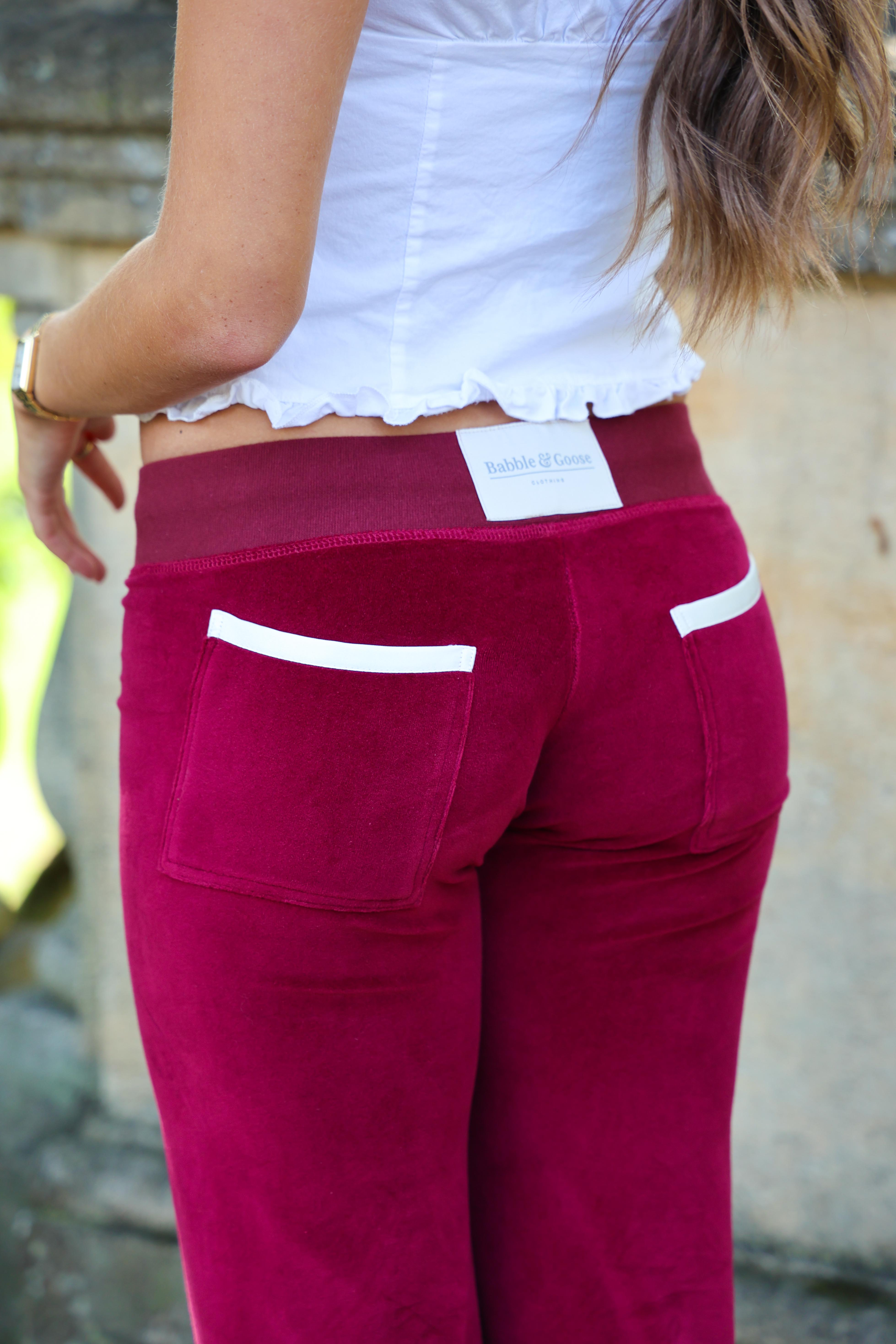 Allegra Campus Collection By Caitlin - Bordeaux/Ivory Jogger