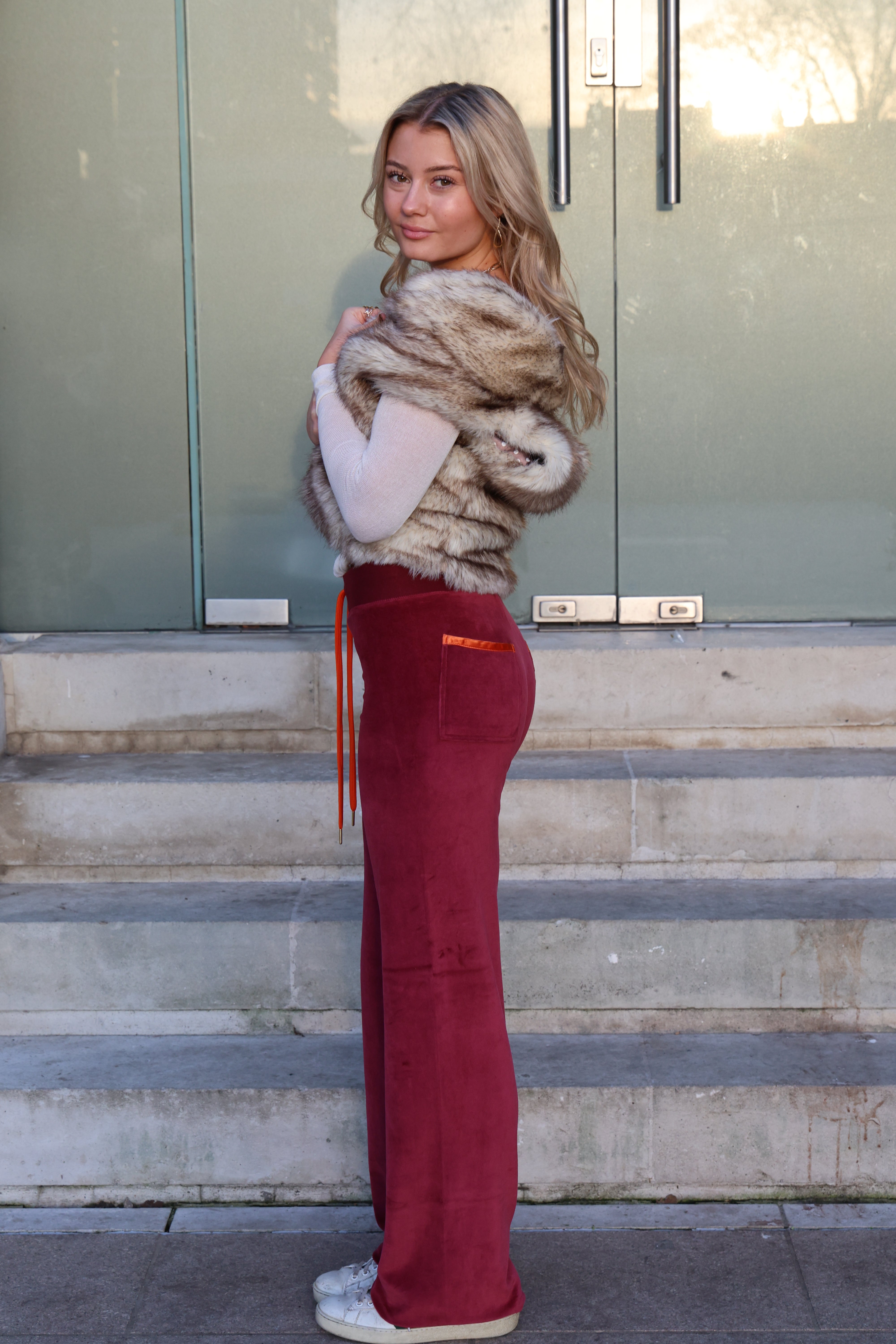Allegra Jogger Bordeaux / Orange