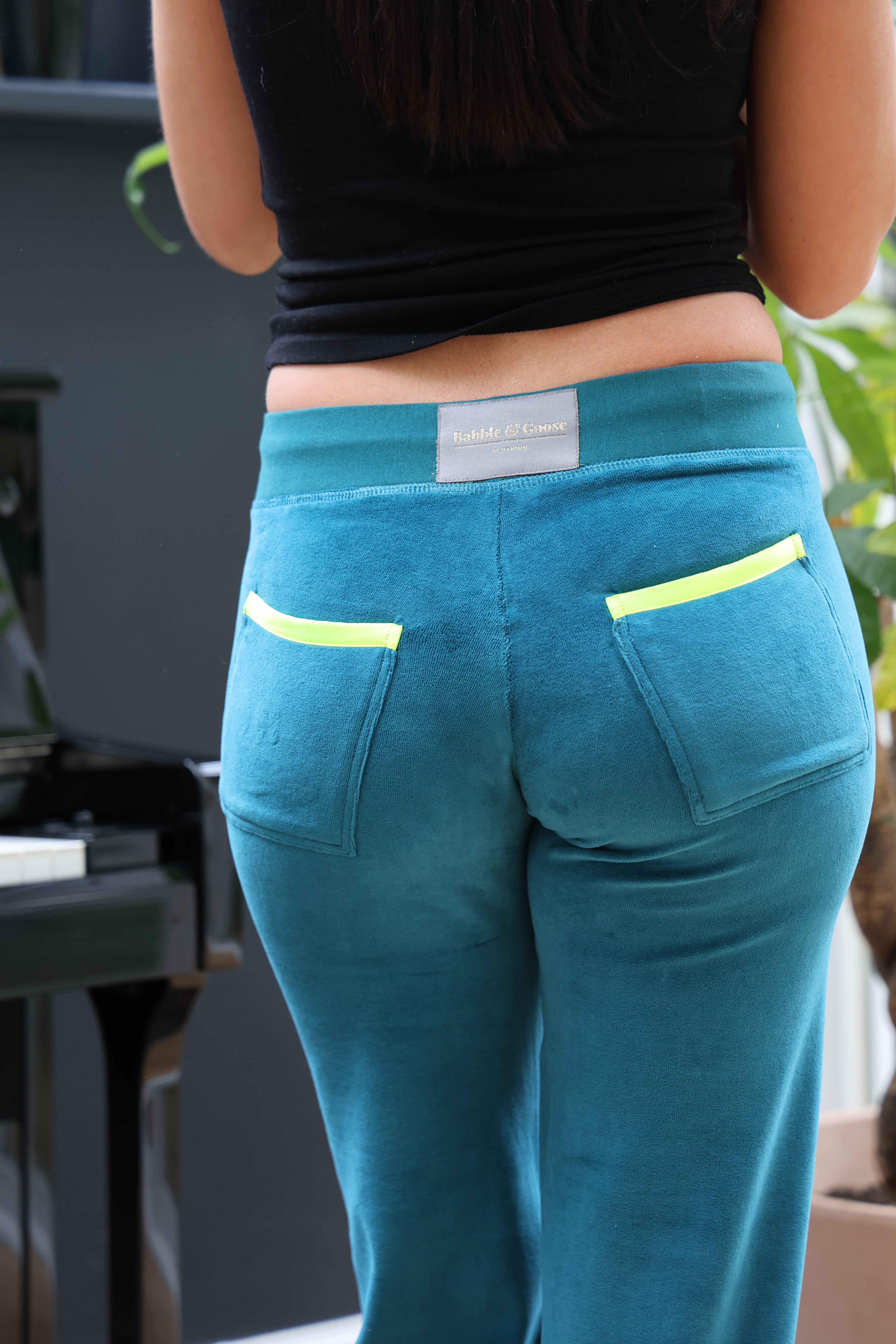 Allegra Jogger Teal / Neon Yellow
