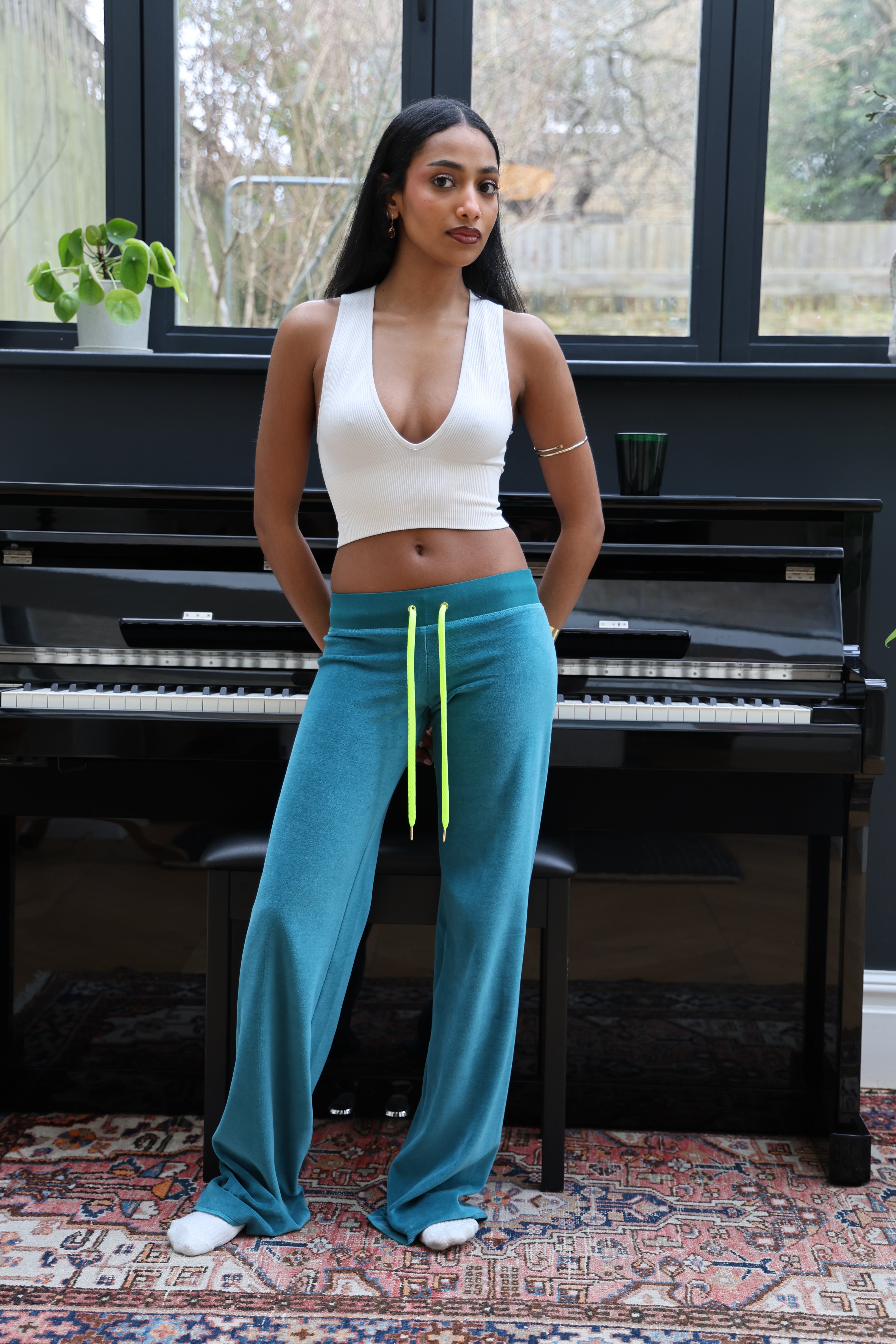 Allegra Jogger Teal / Neon Yellow