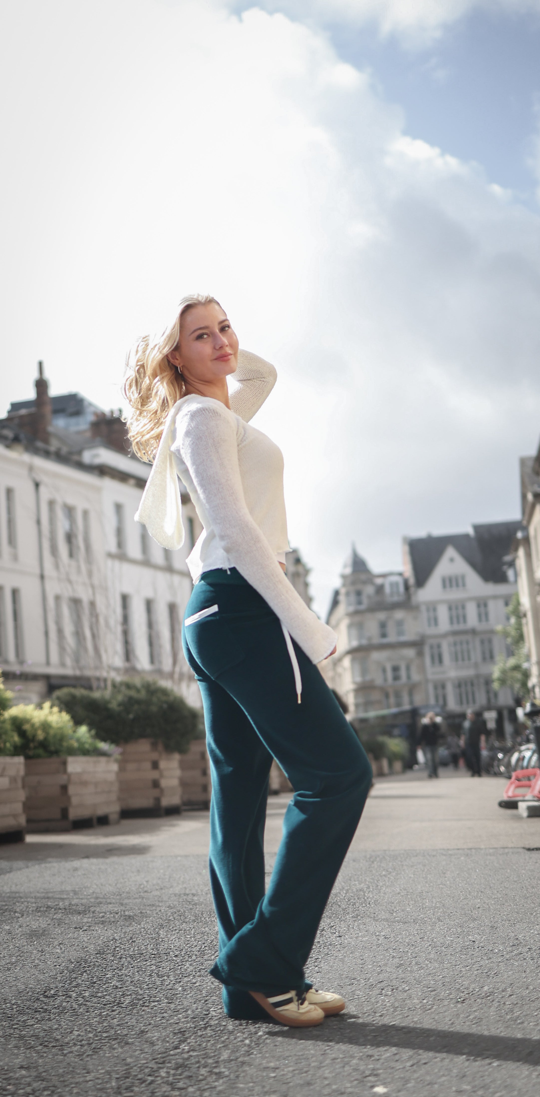 Allegra Campus Collection By Caitlin - Forest Green/Ivory Jogger