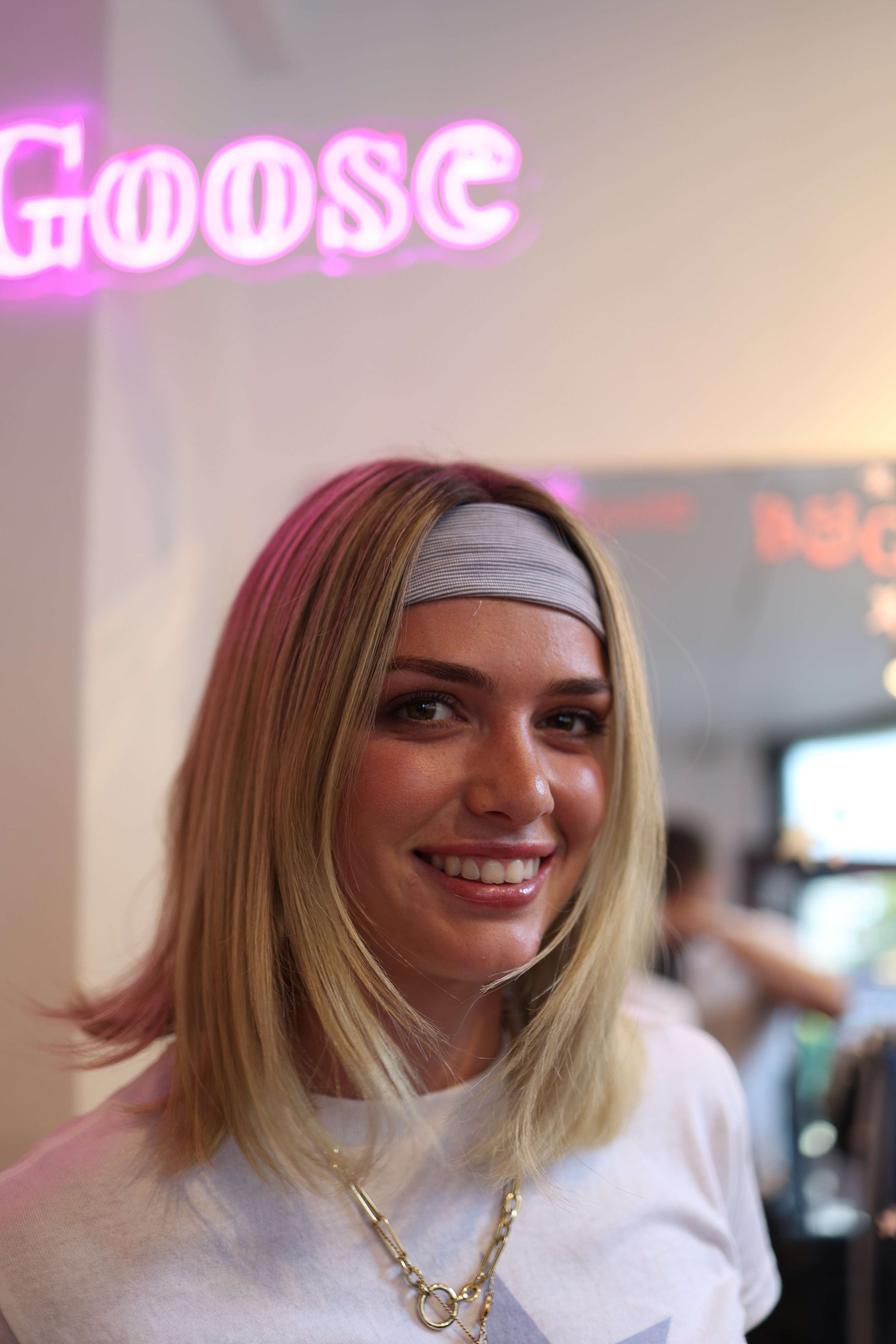 Grey Stripe Headband