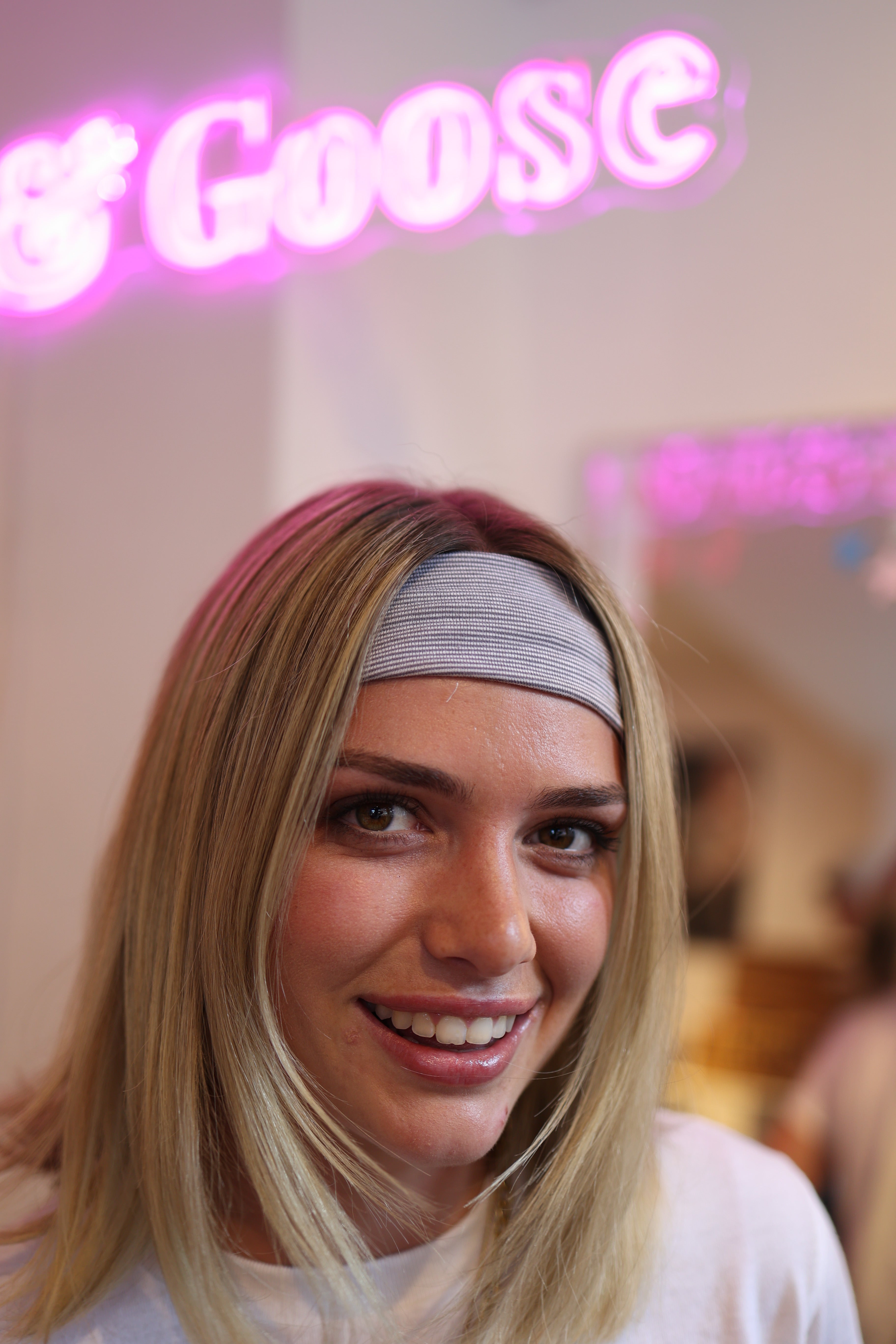 Grey Stripe Headband