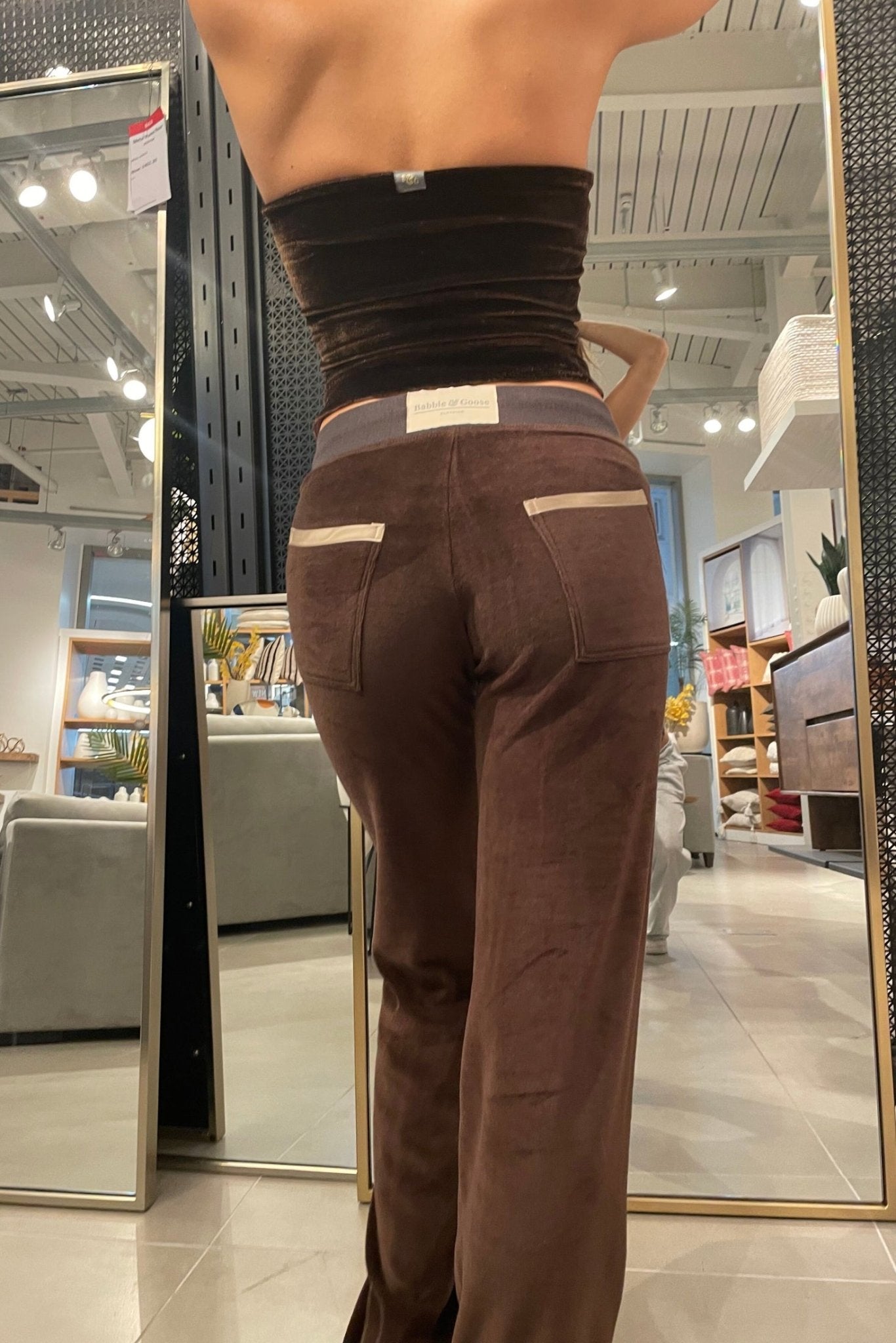 Allegra Jogger Chocolate / Cream - Babble & Goose