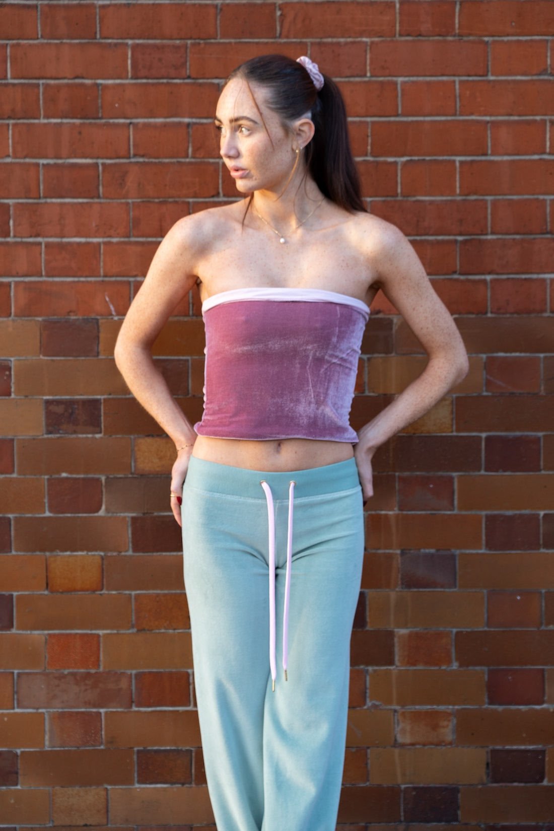 Allegra Jogger Sage / Pale Pink - Babble & Goose