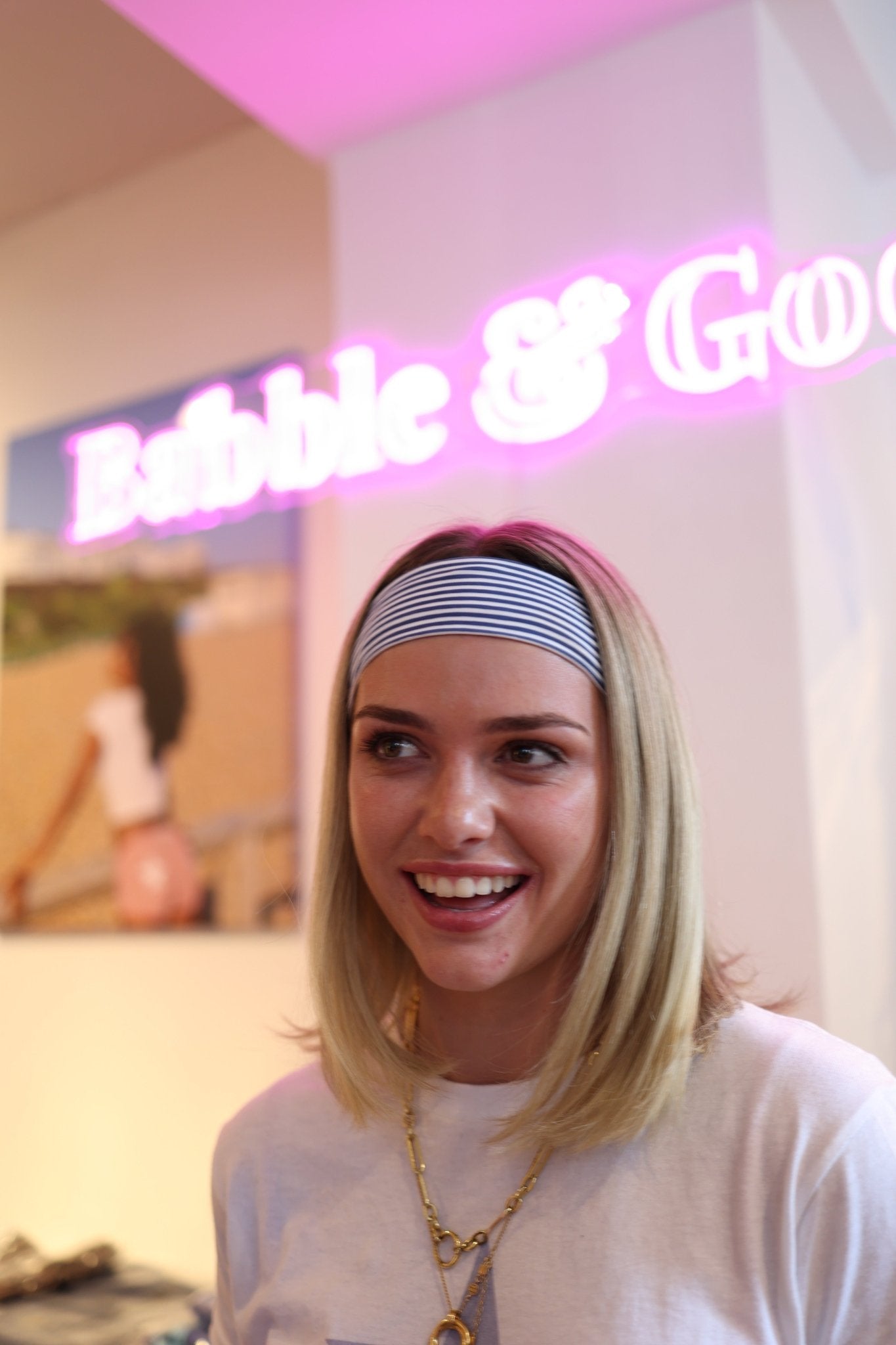 Blue Stripe Headband - Babble & Goose
