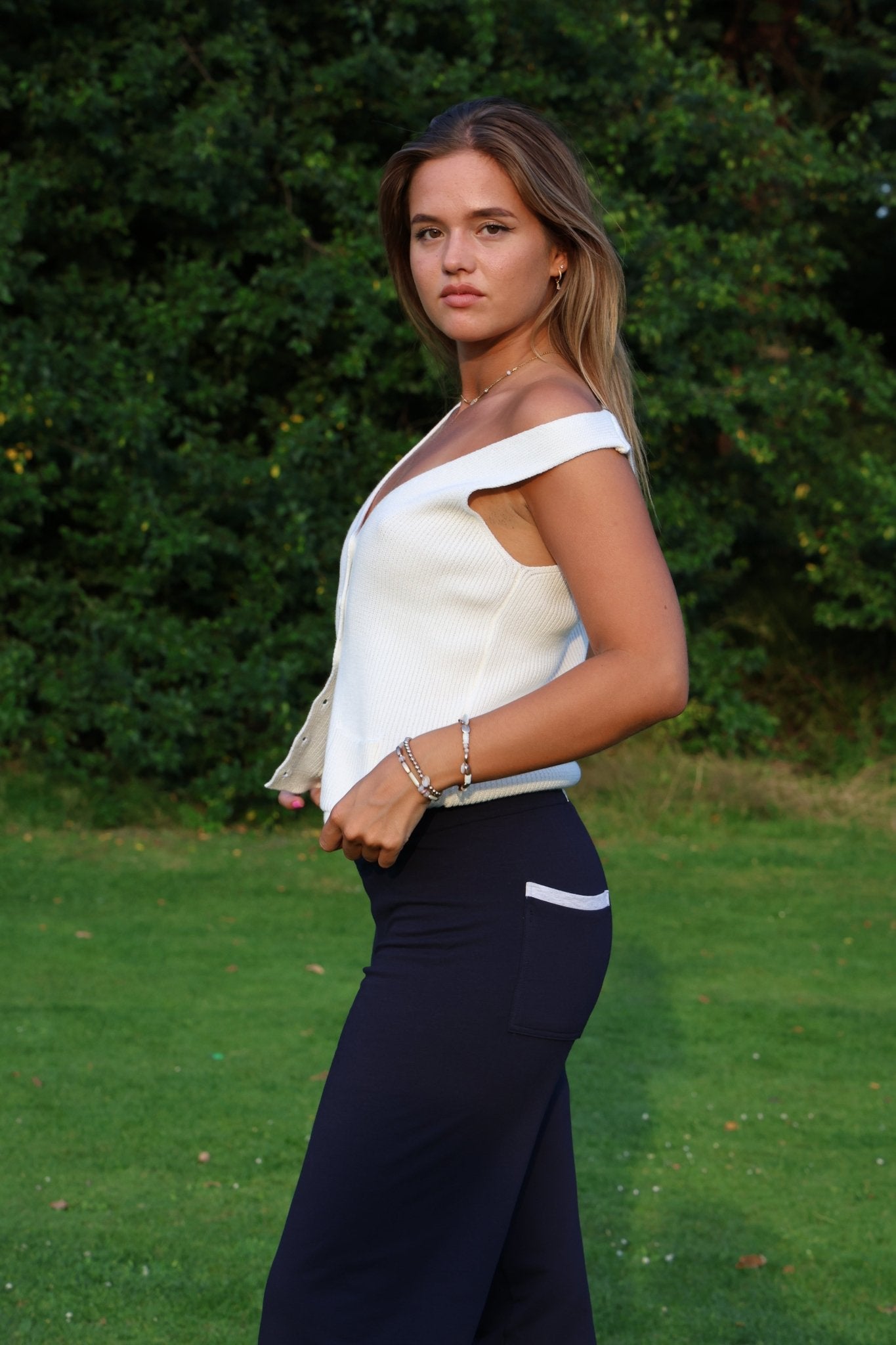 Dora Joggers, Navy/Light Grey - Babble & Goose