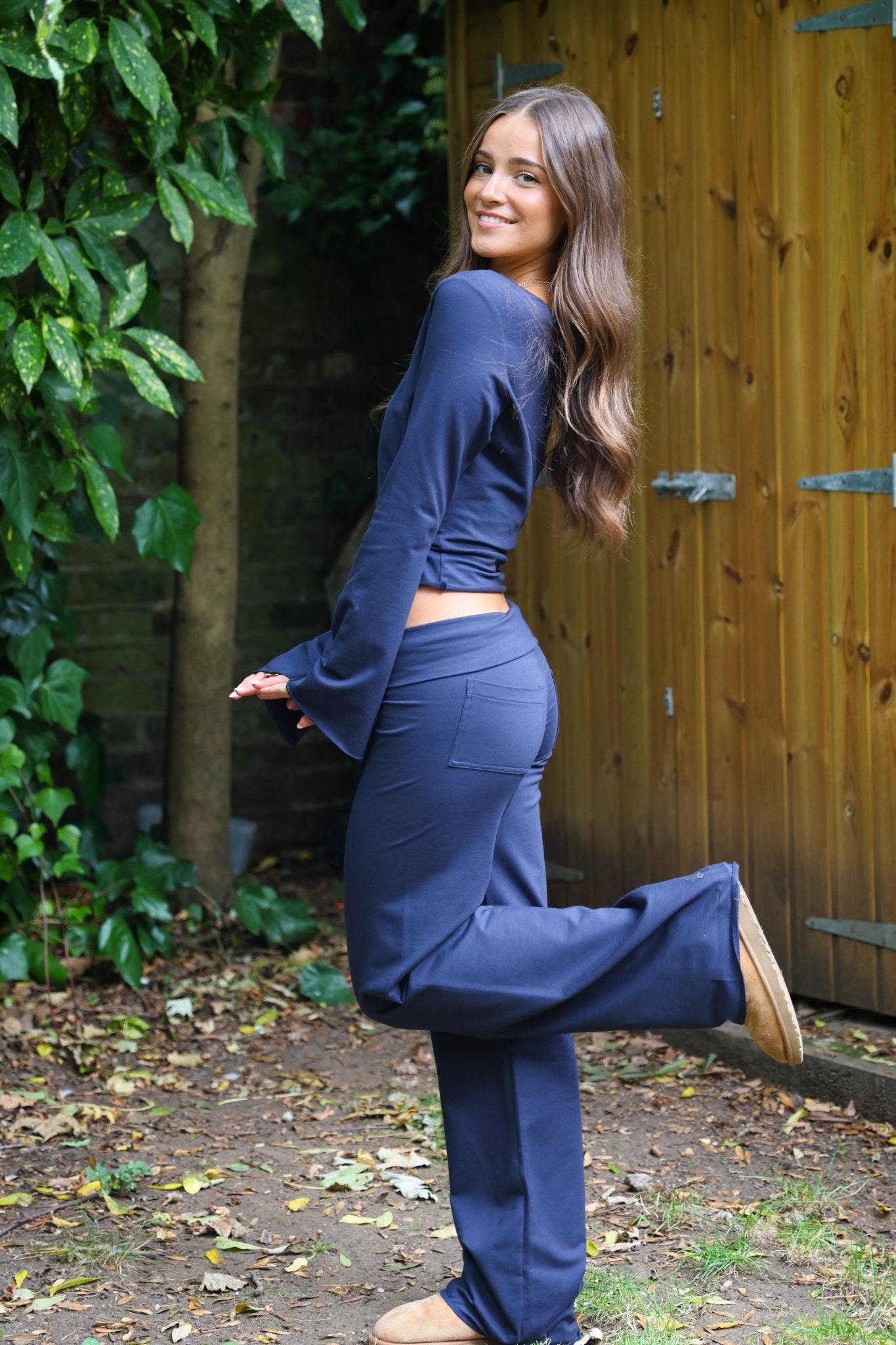 Etalie Fold - Over Joggers - Navy - Babble & Goose