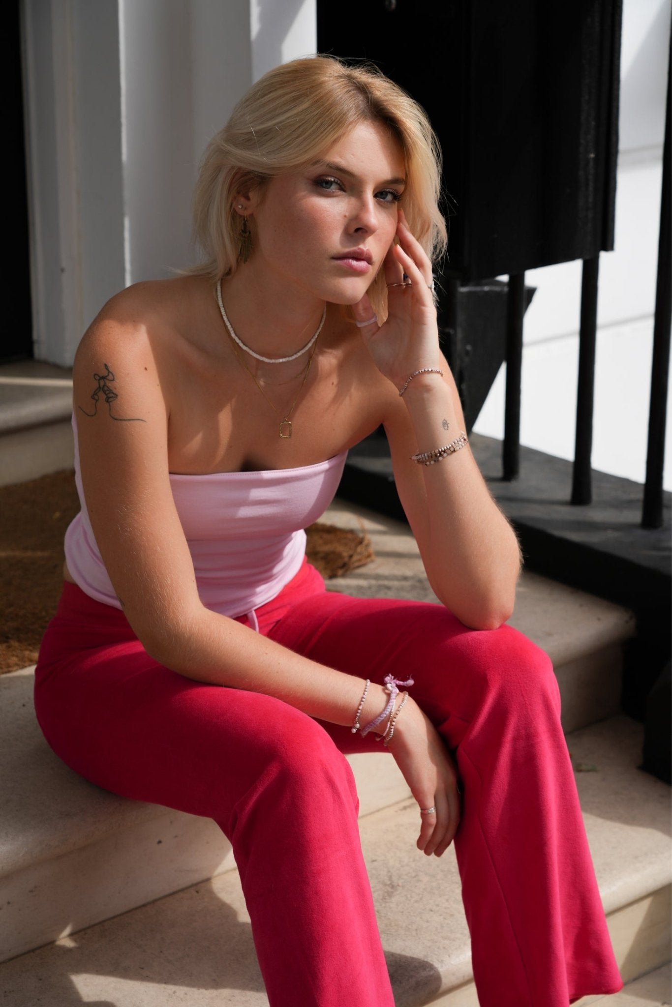 India Bandeau Old Pink / Pale Pink - Babble & Goose