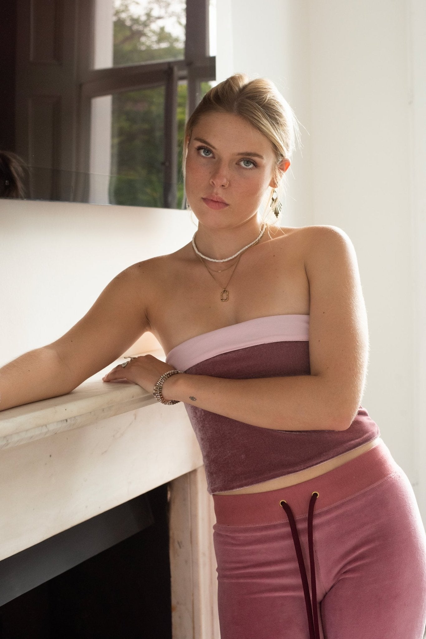 India Bandeau Old Pink / Pale Pink - Babble & Goose