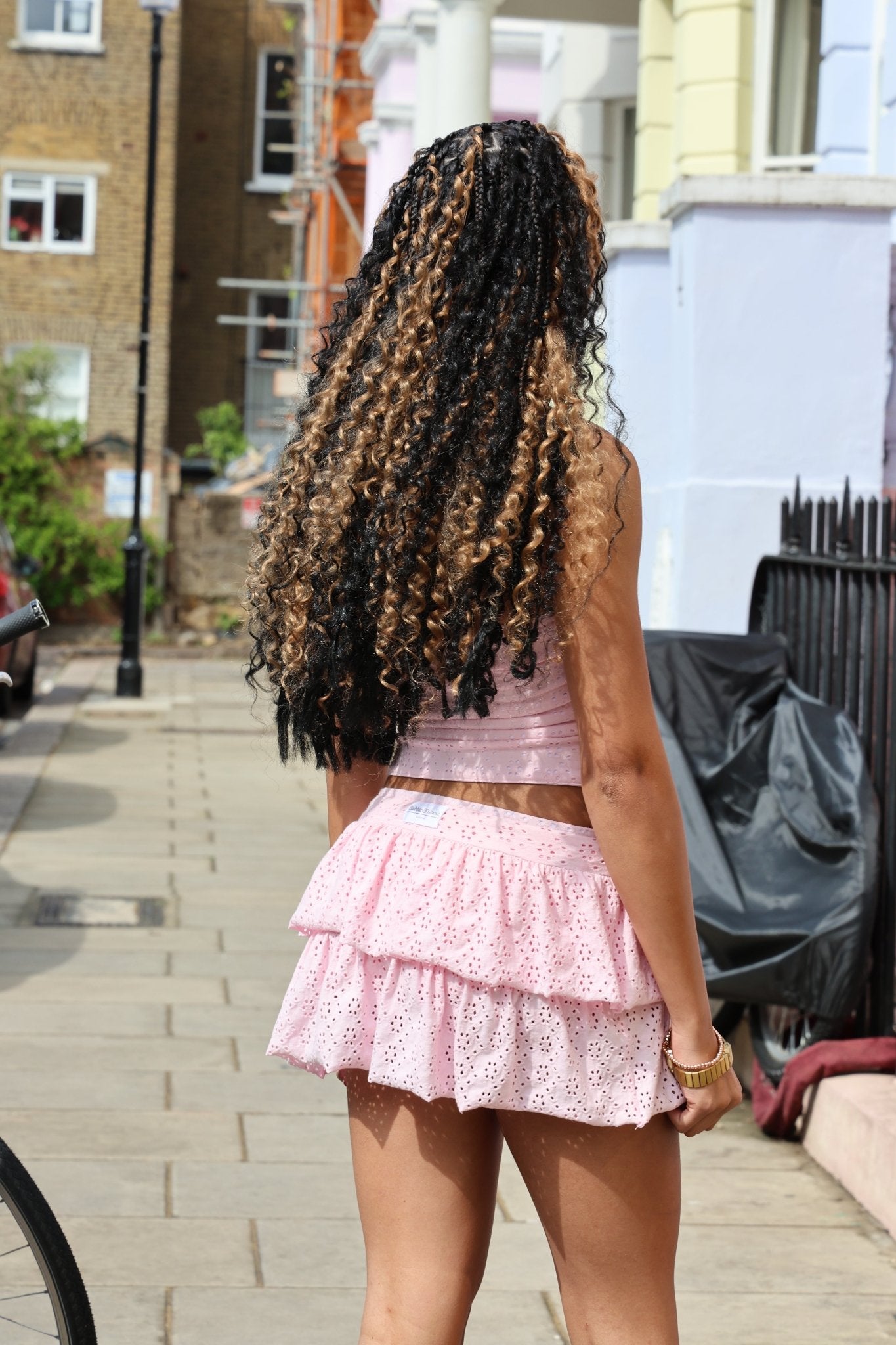 Lily Embroidered Skort - Pale Pink - Babble & Goose