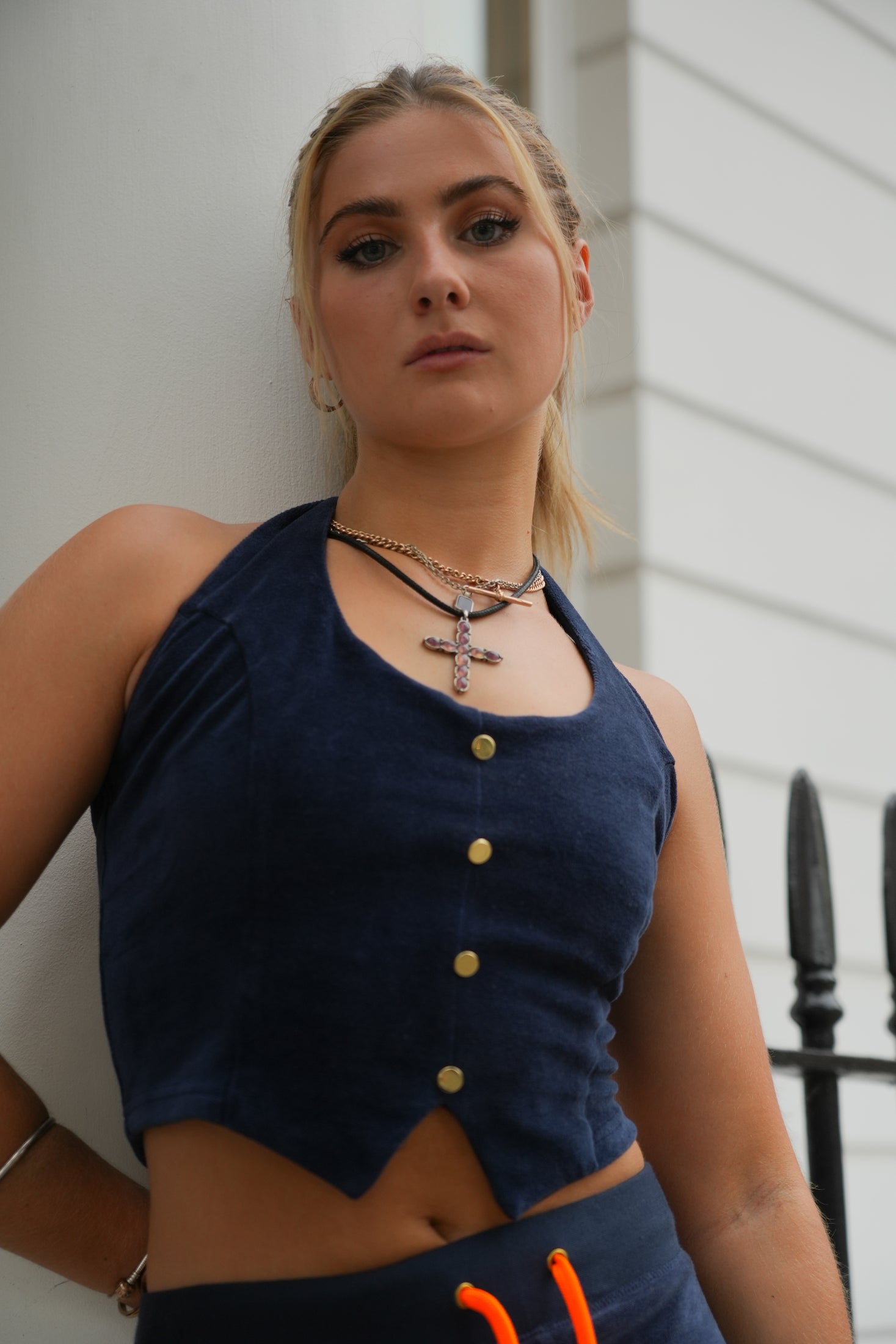 Tabby Waistcoat Navy SALE