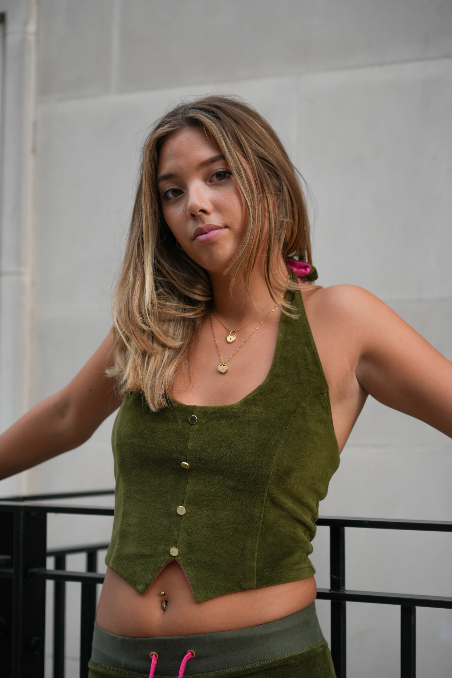 Tabby Waistcoat Olive SALE