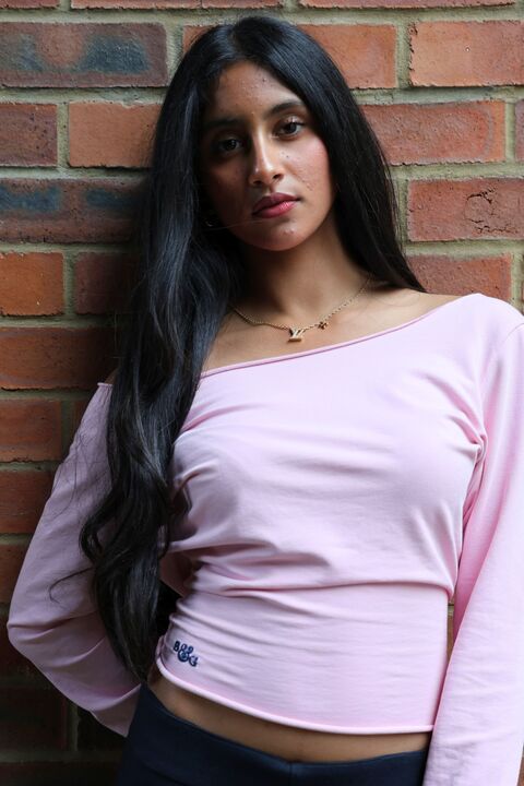 Etalie Off-Shoulder Top - Pink