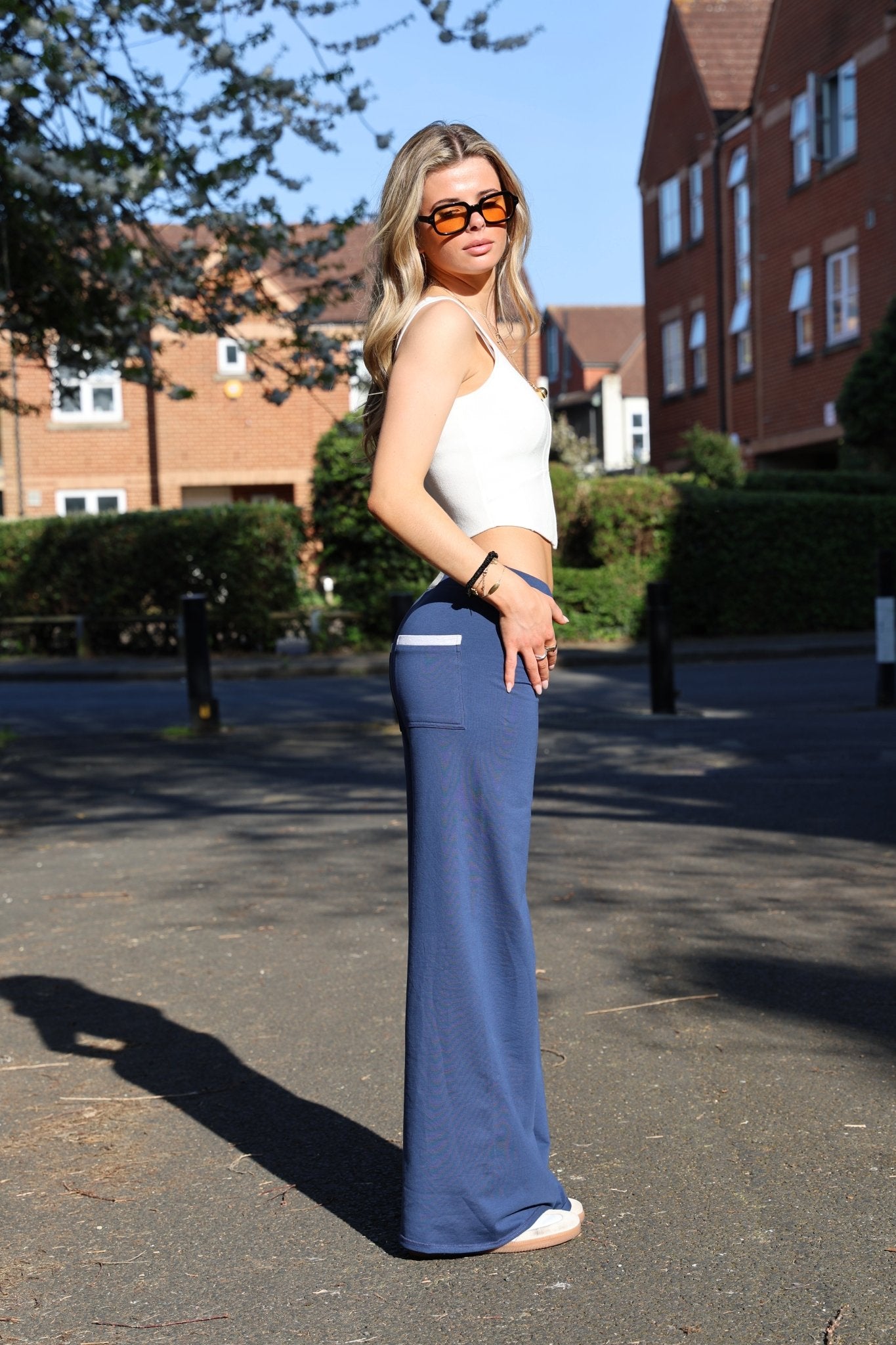 Zara Jogger, Navy / Light Grey - Babble & Goose