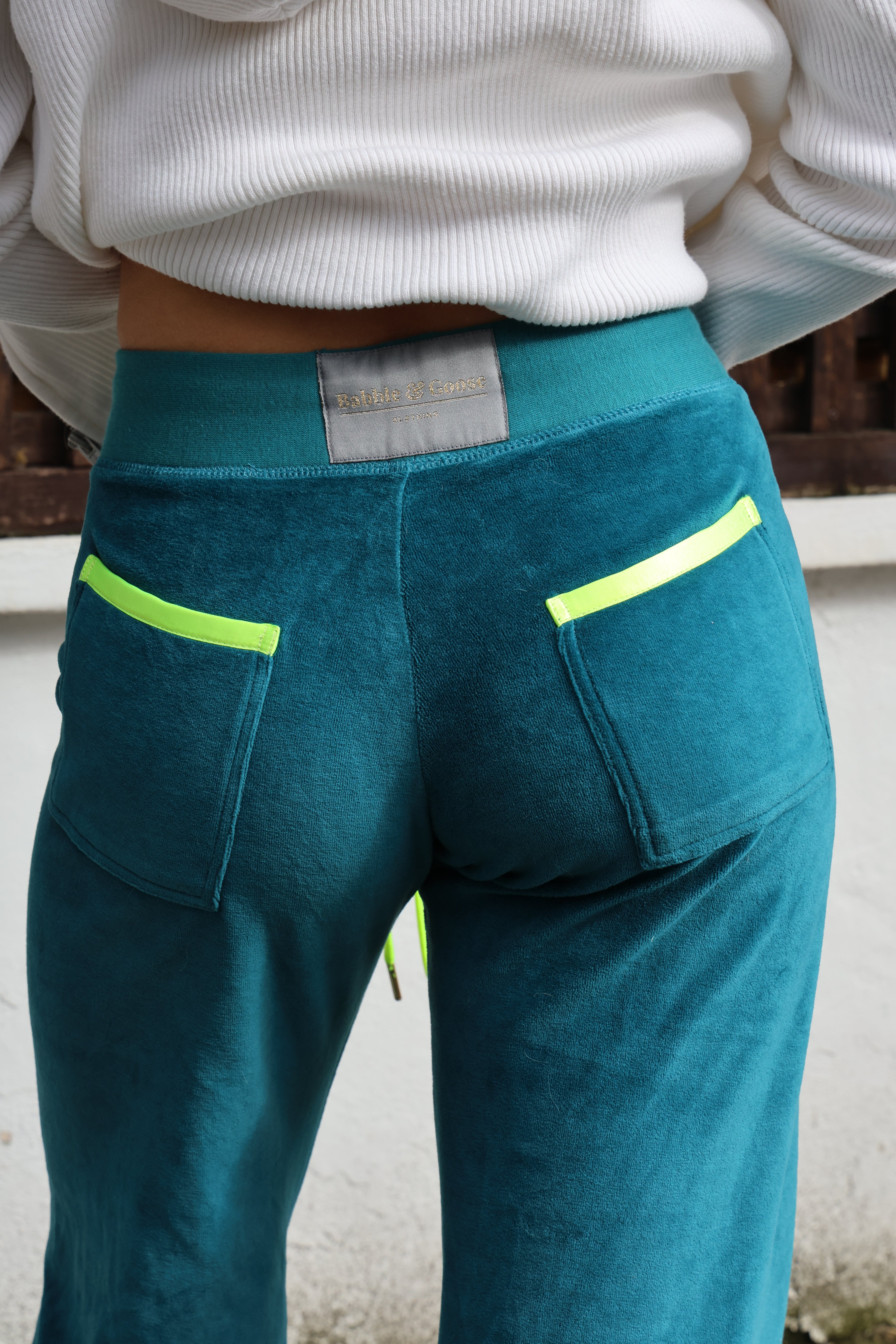 Allegra Jogger Teal / Neon Yellow