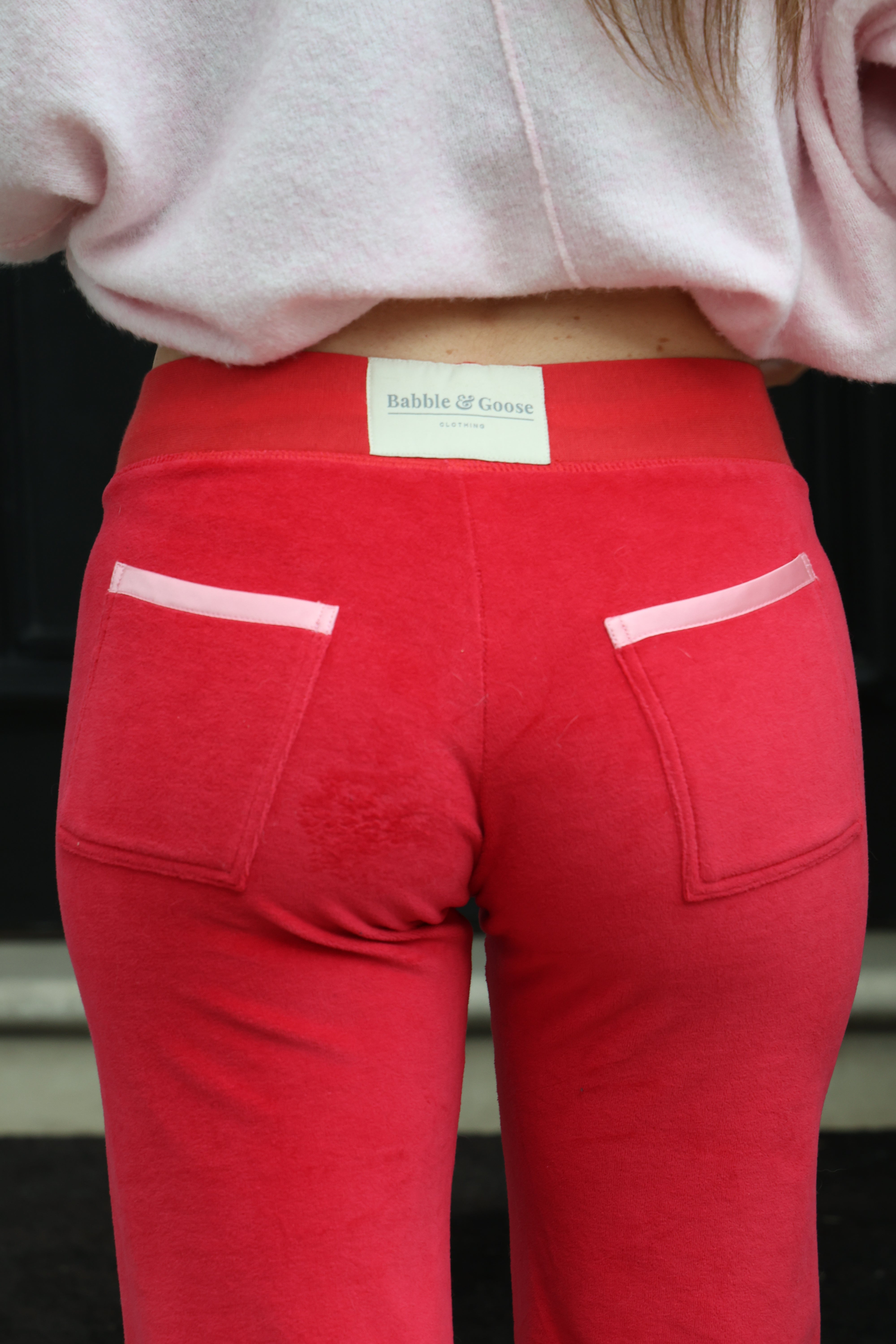 Allegra Jogger Poppy Red / Pale Pink