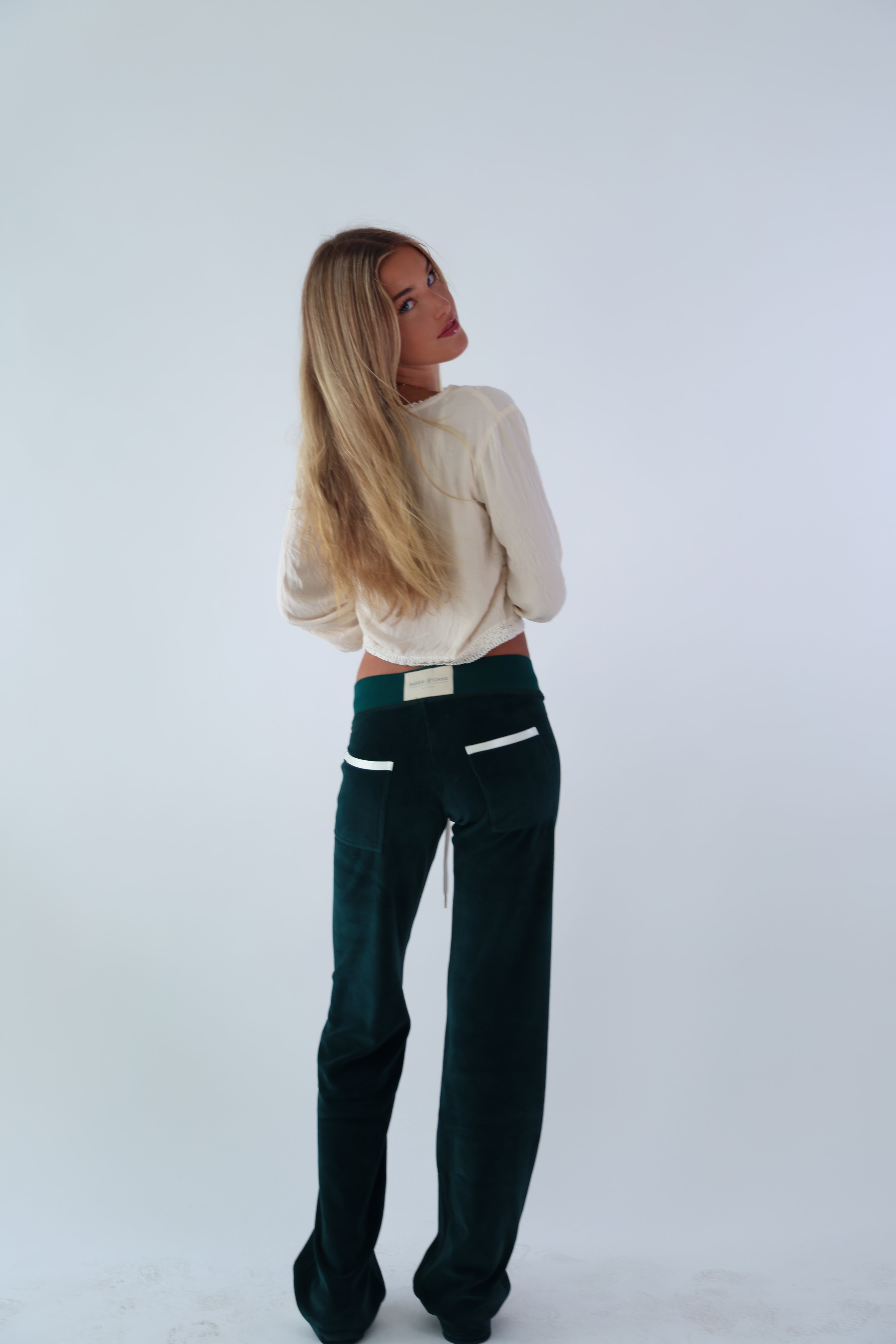 Allegra Campus Collection By Caitlin - Forest Green/Ivory Jogger