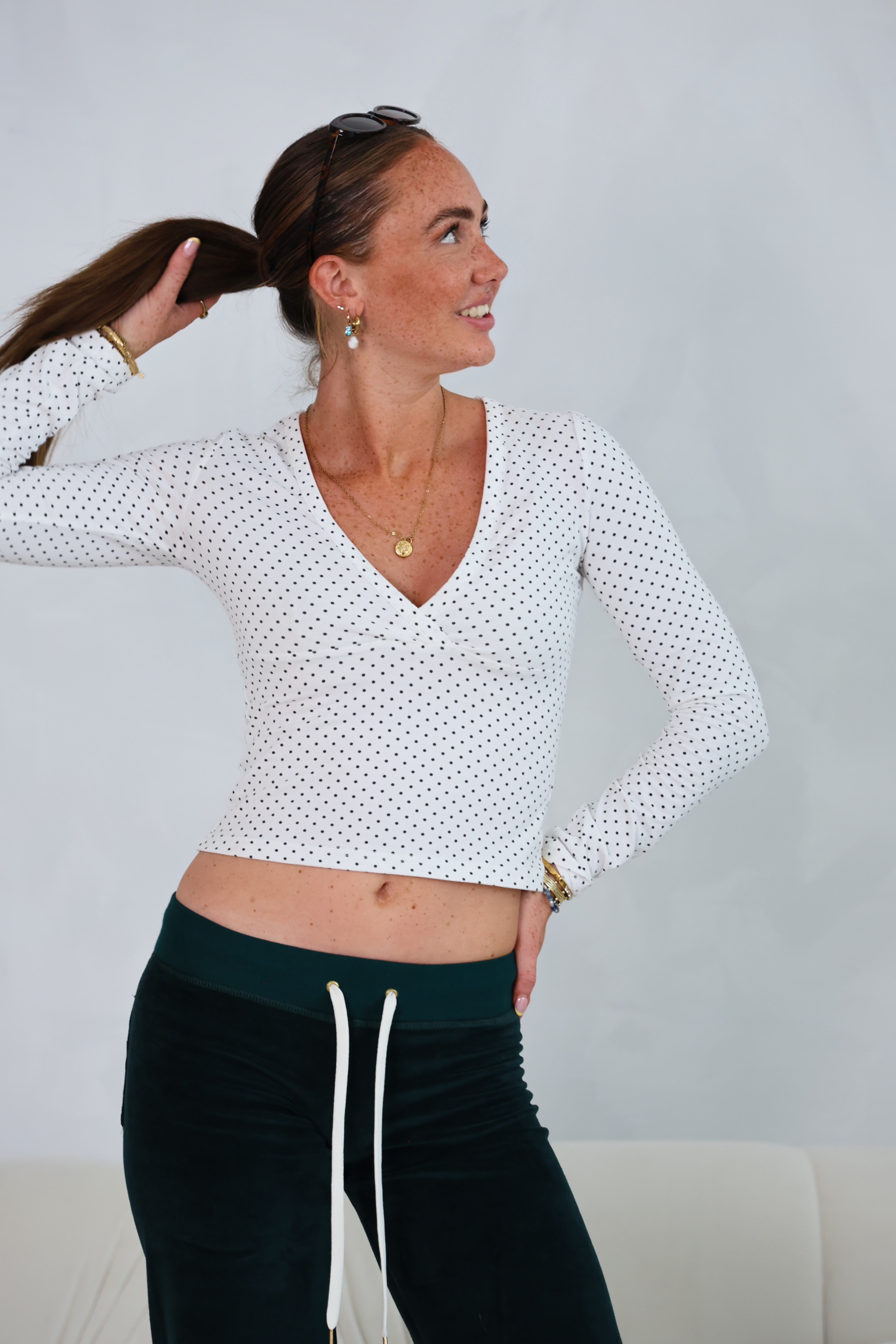 Allegra Campus Collection By Caitlin - Forest Green/Ivory Jogger