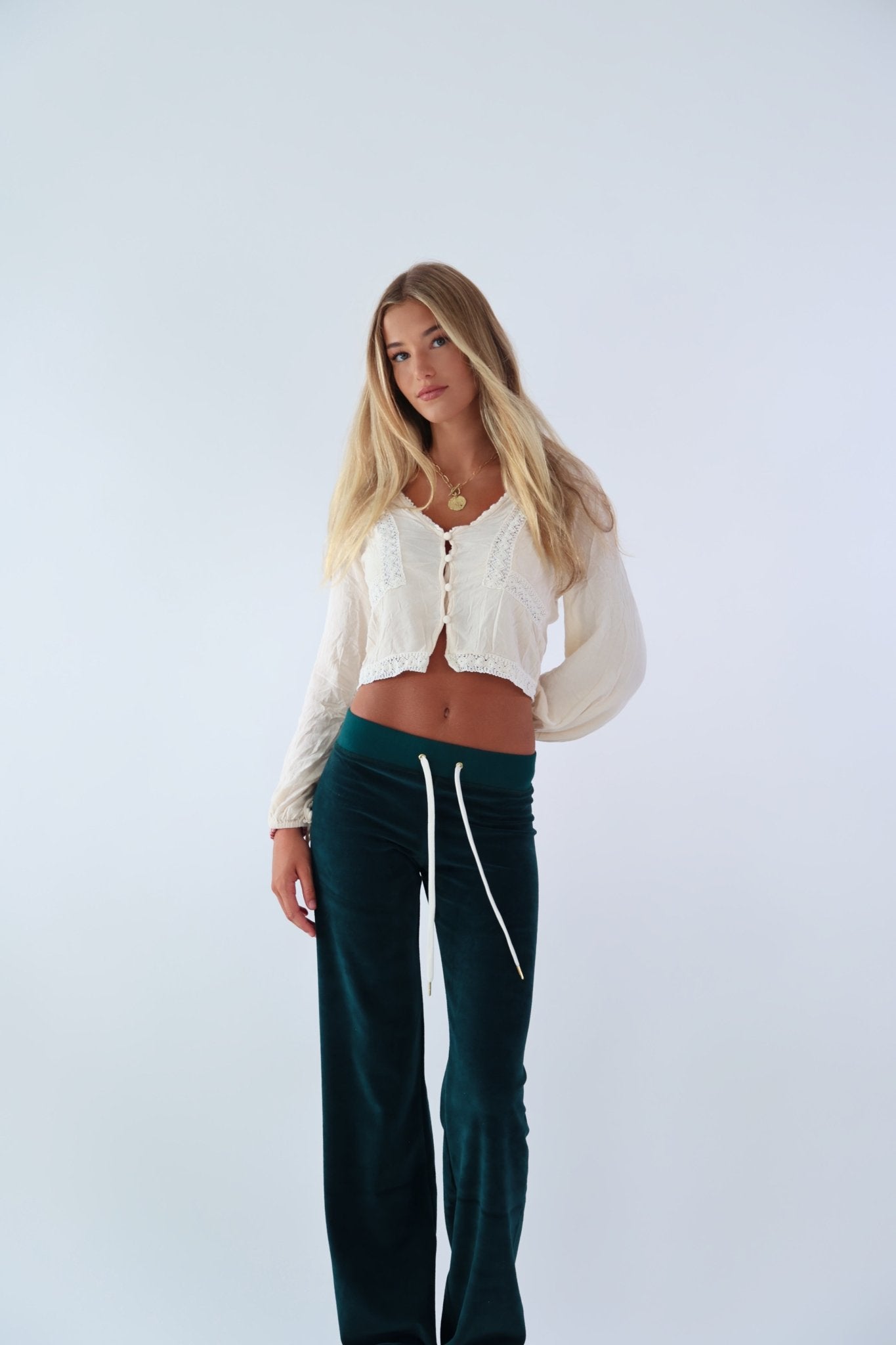 Allegra Campus Collection By Caitlin - Forest Green/Ivory Jogger - Babble & Goose