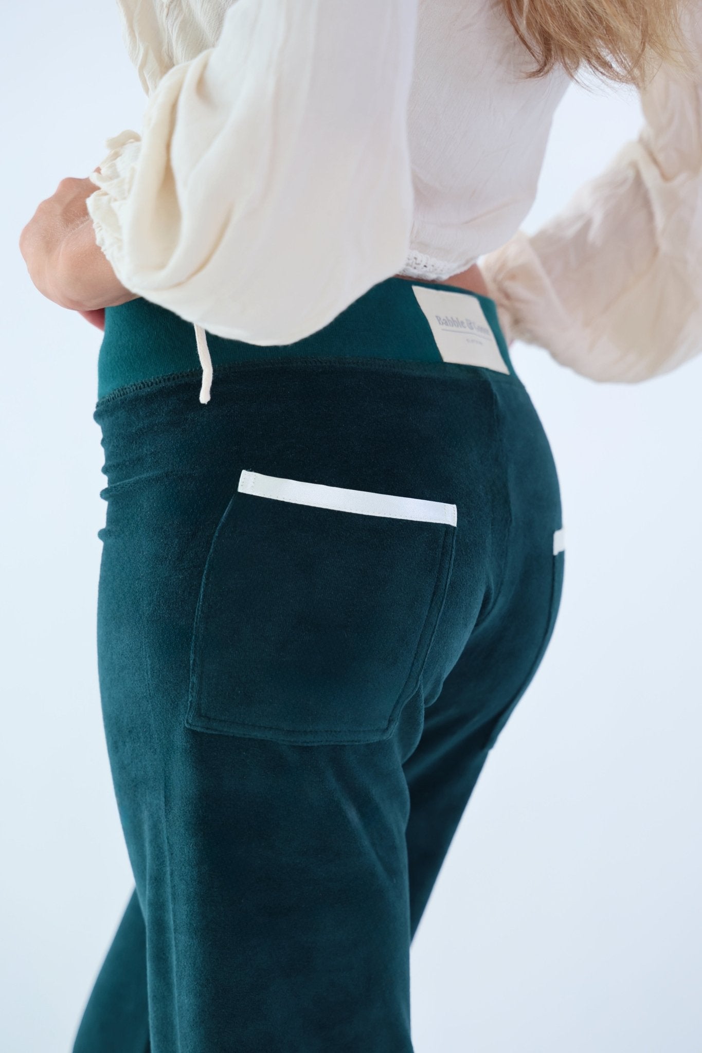 Allegra Campus Collection By Caitlin - Forest Green/Ivory Jogger - Babble & Goose