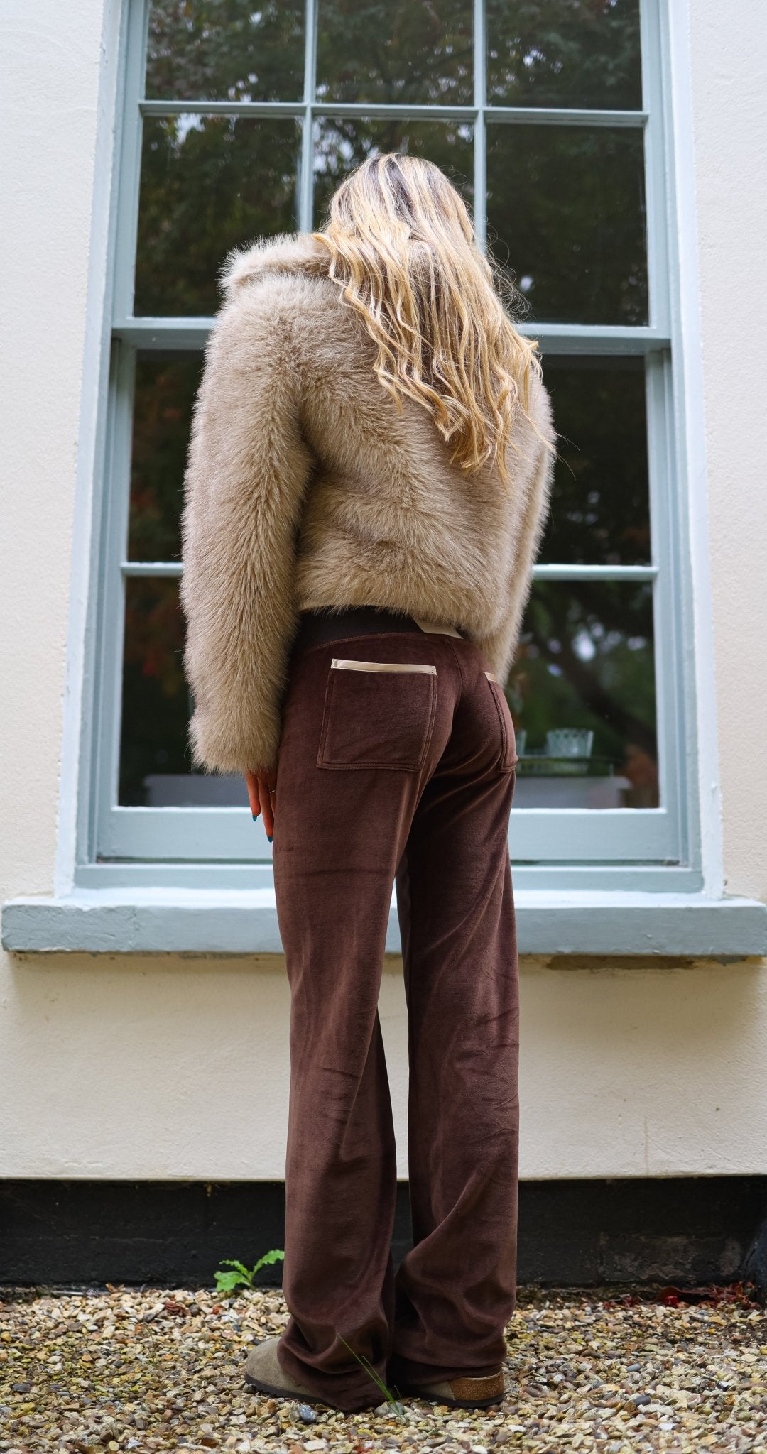 Allegra Jogger Chocolate / Cream - Babble & Goose