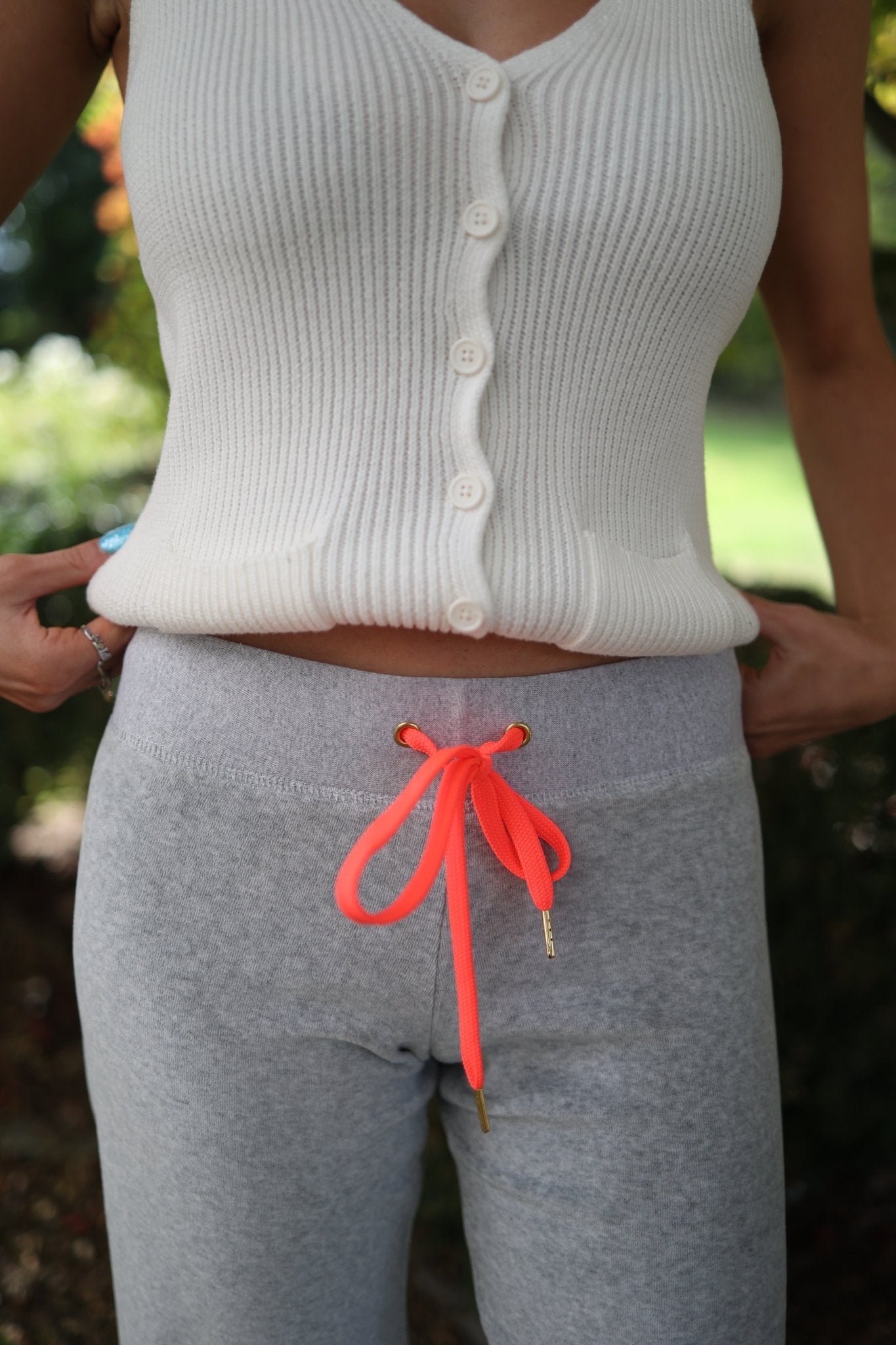 Allegra Jogger Light Grey / Neon Pink - Babble & Goose