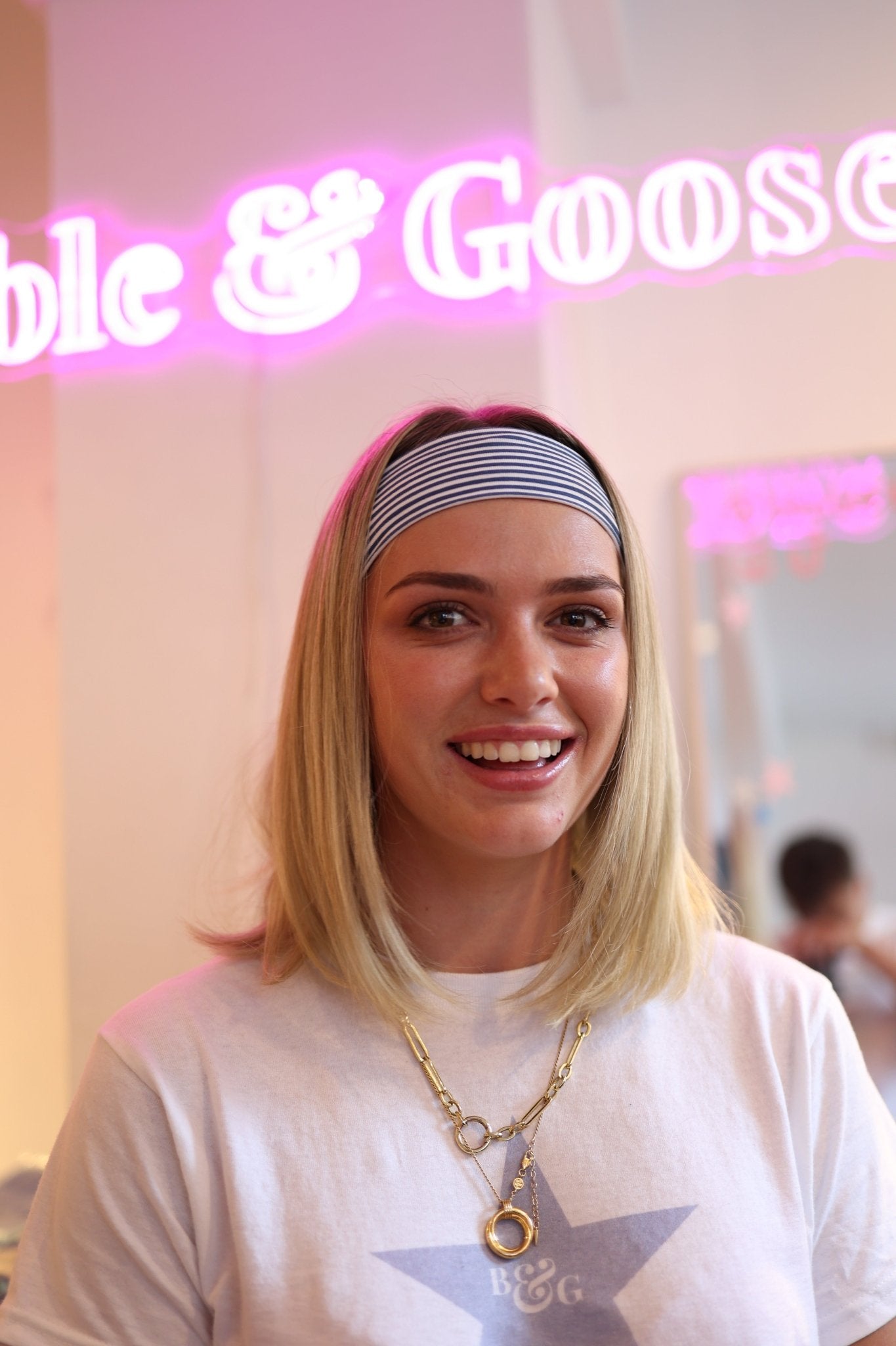 Blue Stripe Headband - Babble & Goose