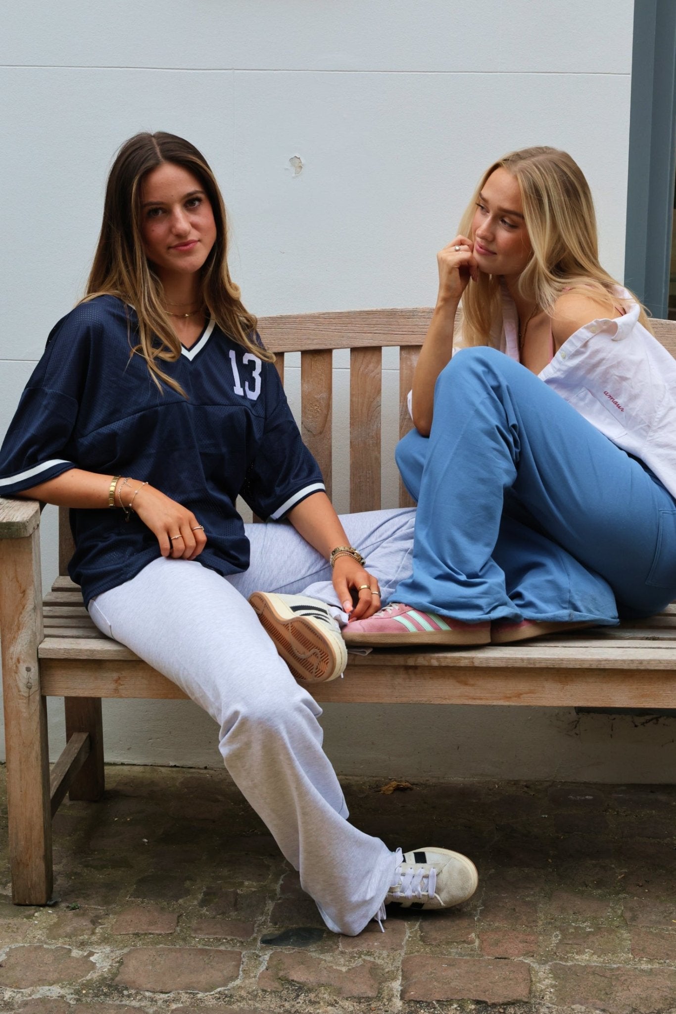 Dora Joggers, Indigo/Light Grey - Babble & Goose