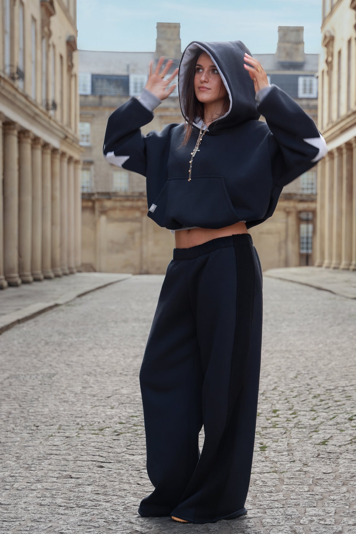 Daisy Jackson Dark Navy & Navy Jersey Joggers