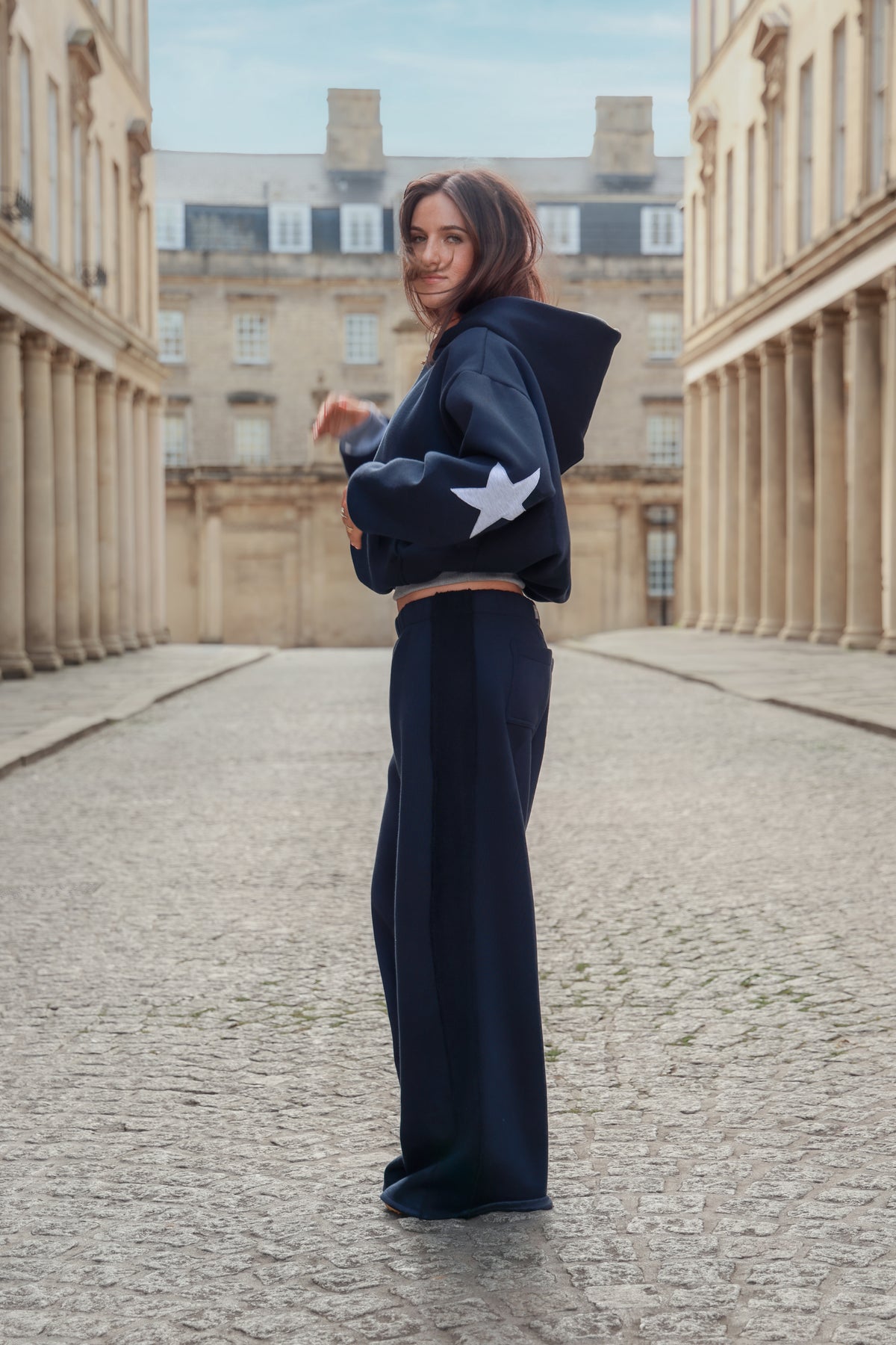 Daisy Jackson Dark Navy & Navy Jersey Joggers