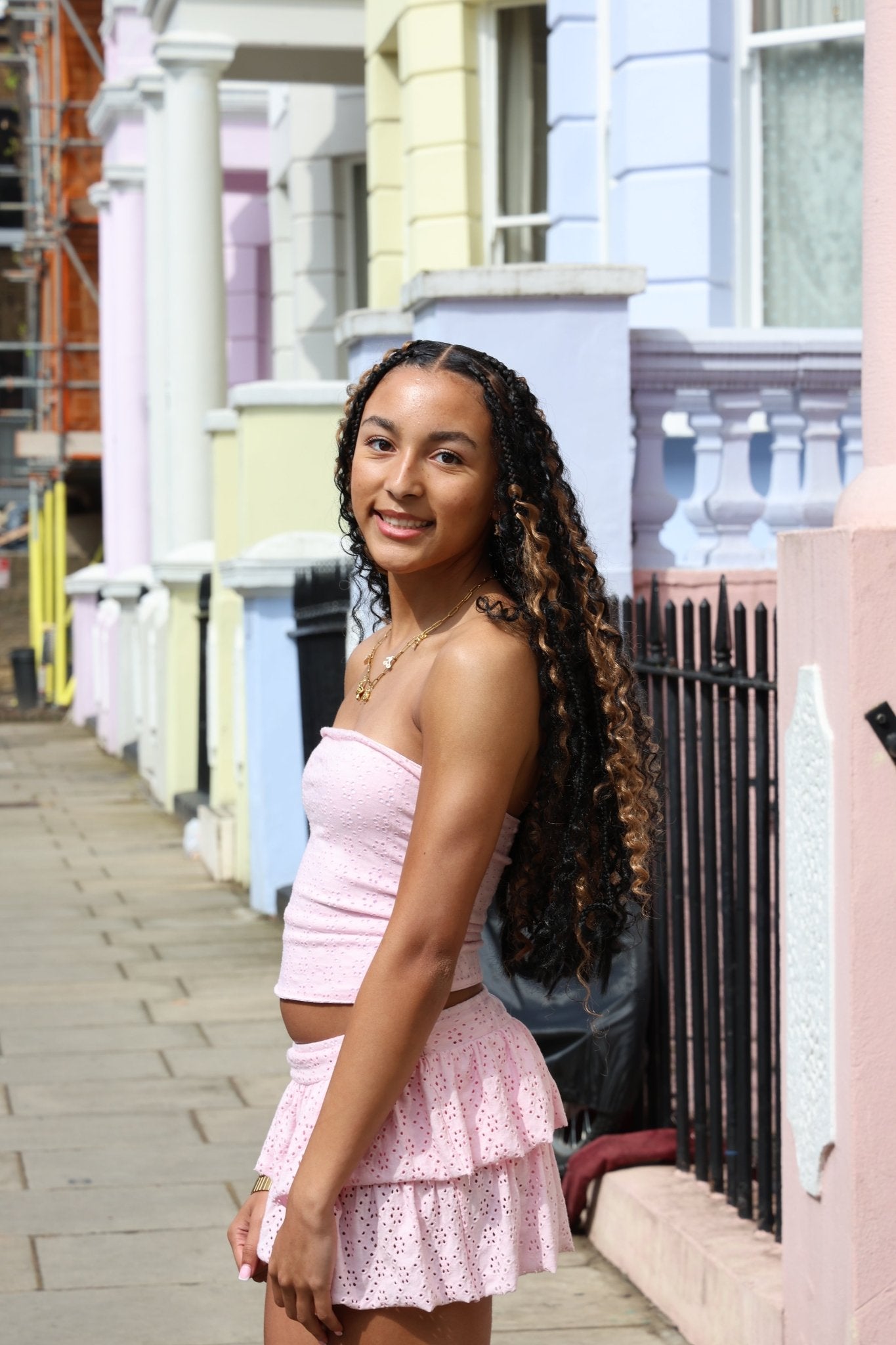 Lily Embroidered Skort - Pale Pink - Babble & Goose