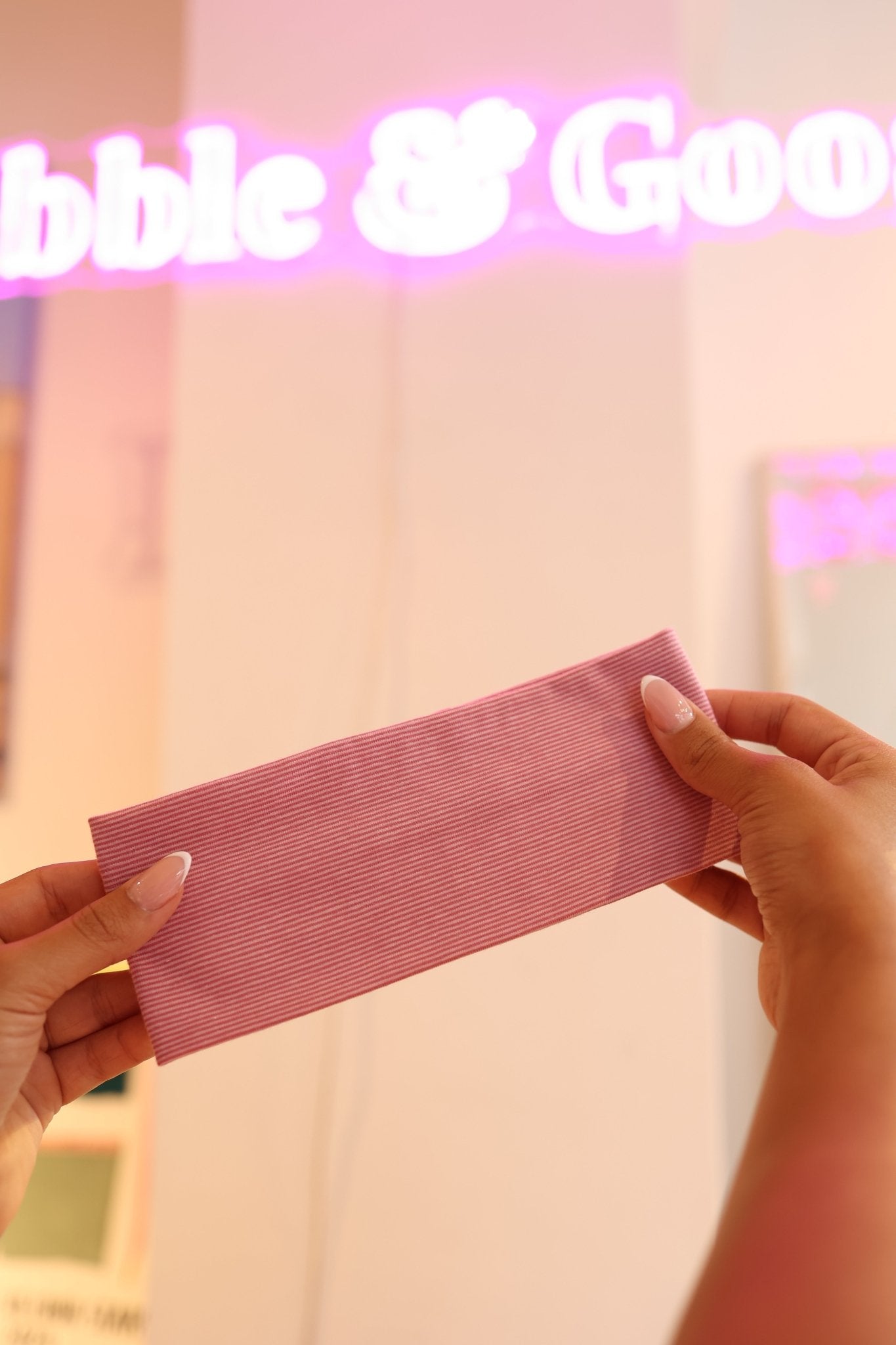 Pink Stripe Headband - Babble & Goose