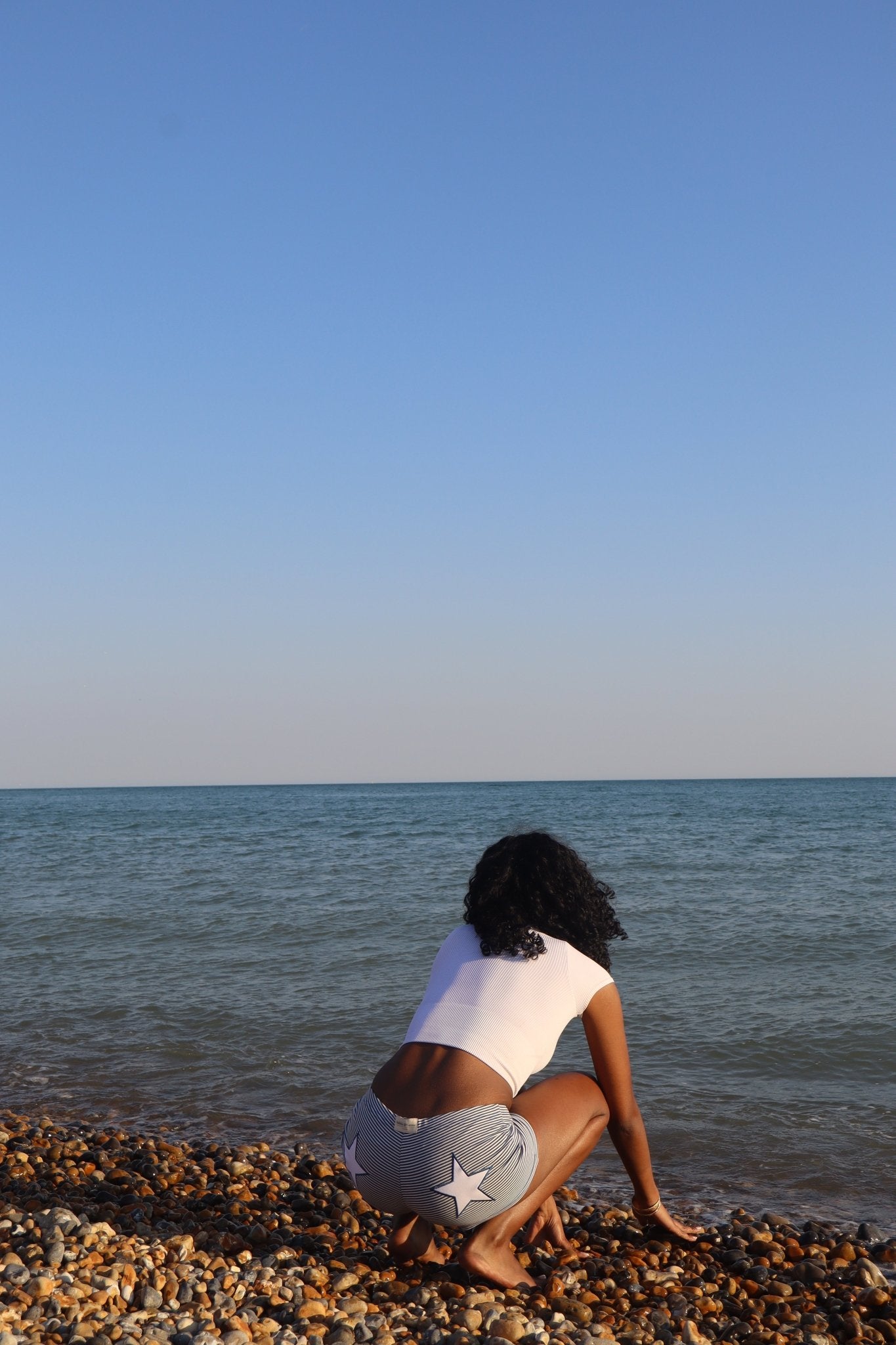 Sofia Star Stripe Shorts - Navy / White Stripe - Babble & Goose